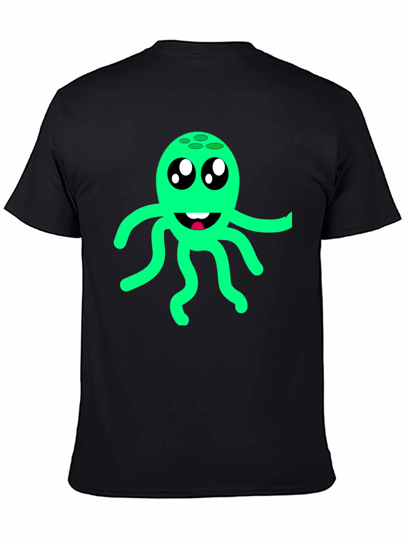 Cute Octopus Graphic Tee - Fun Black T-Shirt