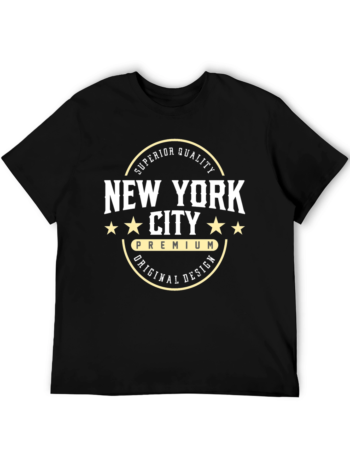 New York City Premium Design Black T-Shirt