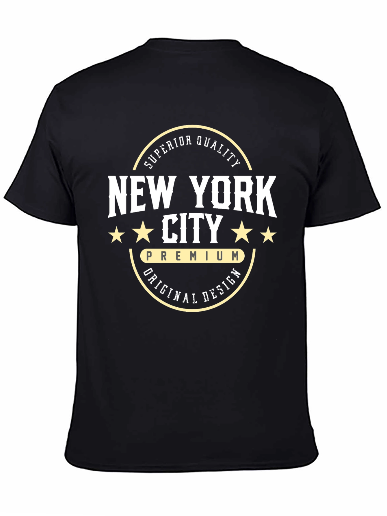 New York City Premium Design Black T-Shirt
