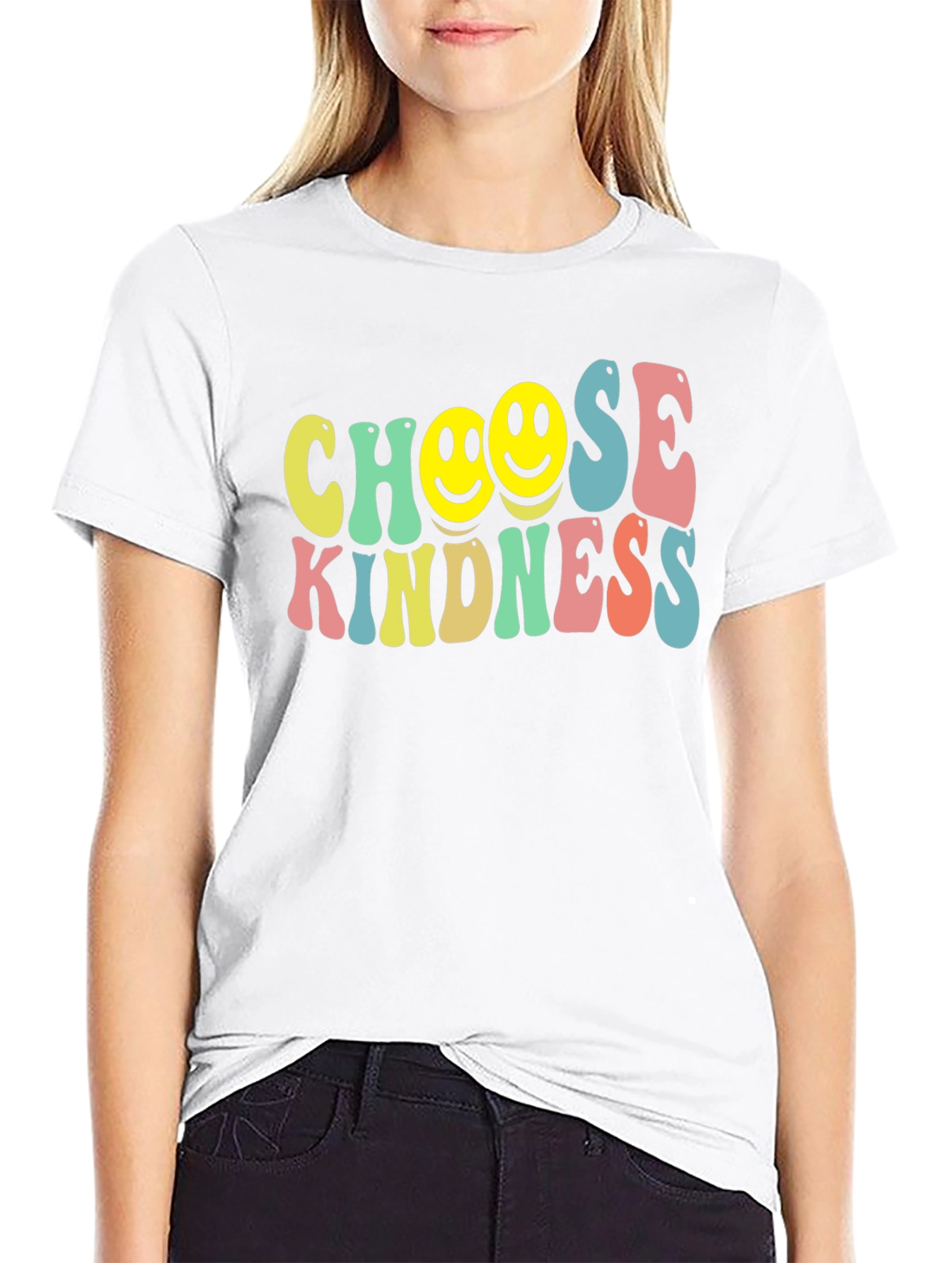Choose Kindness Smiley Face Graphic Tee
