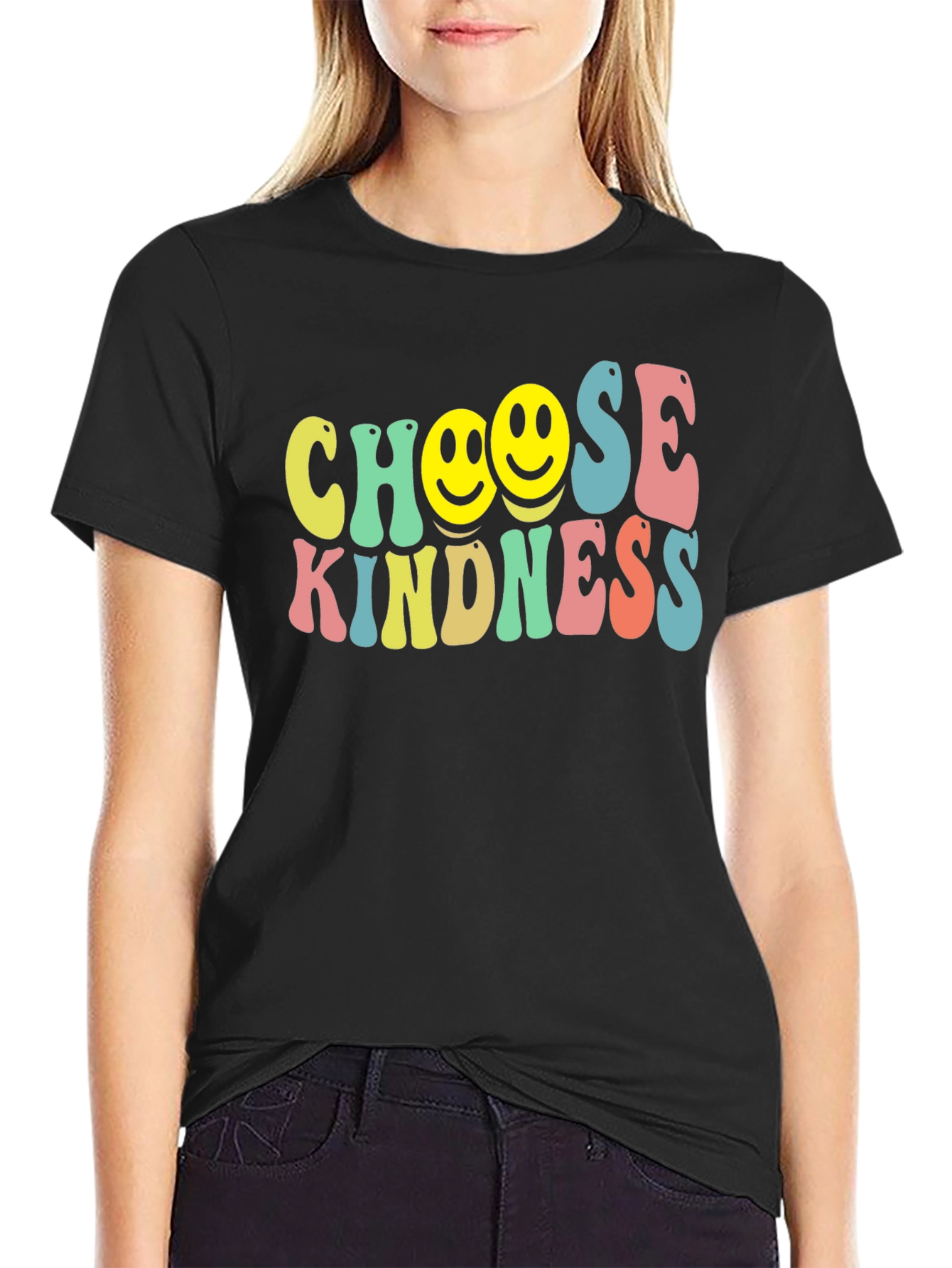 Choose Kindness Smiley Face Graphic Tee