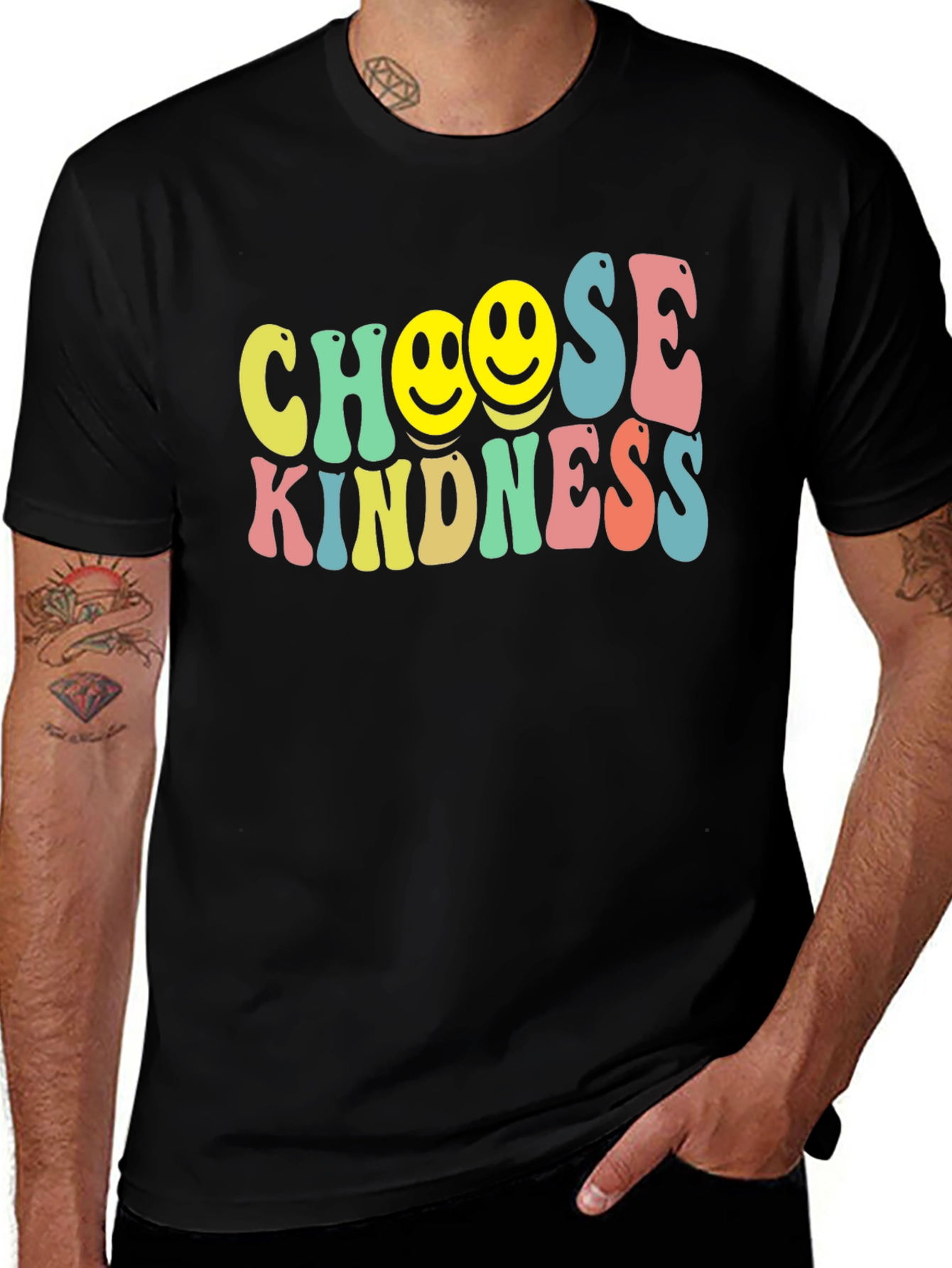 Choose Kindness Smiley Face Graphic Tee