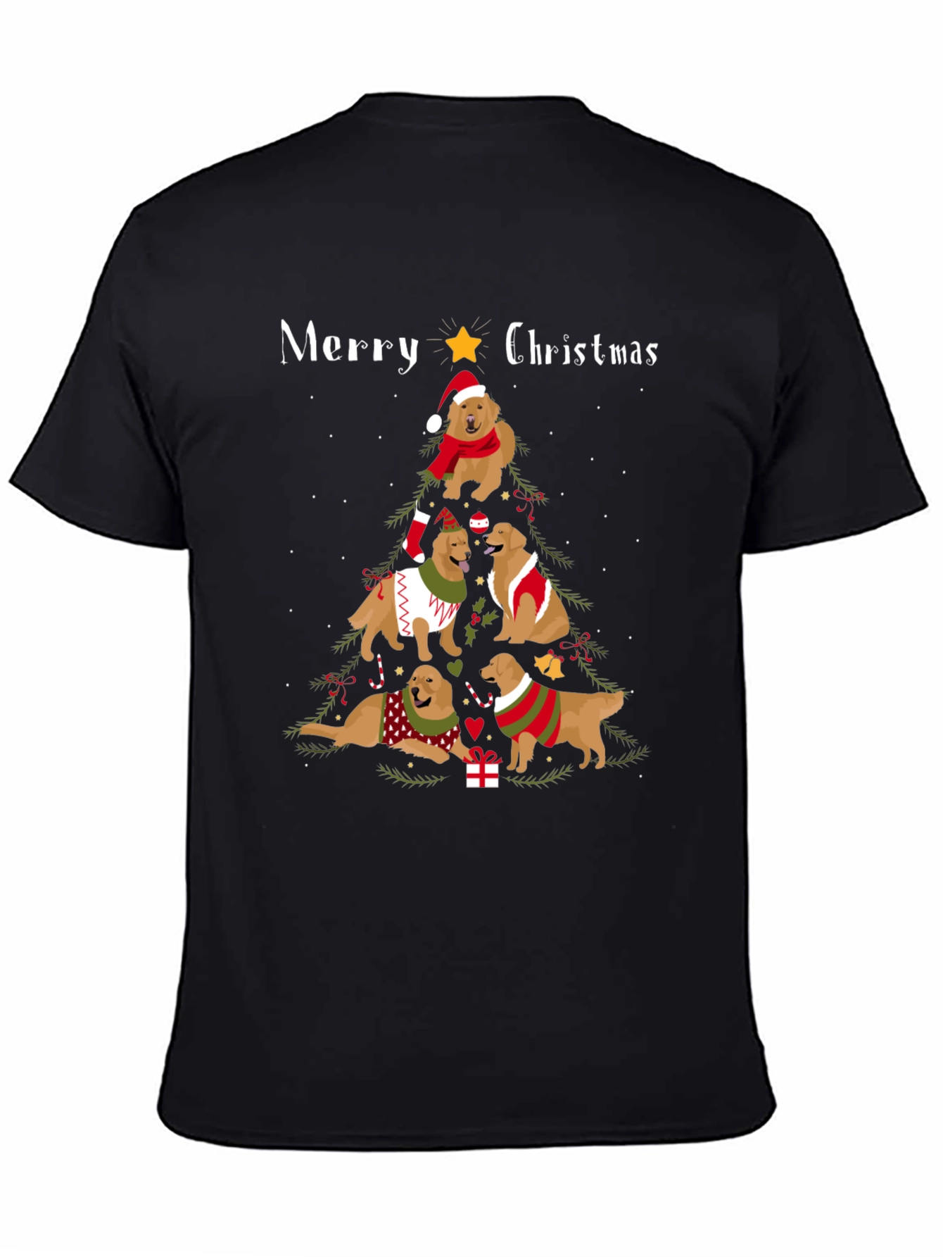 Golden Retriever Christmas Tree T-Shirt