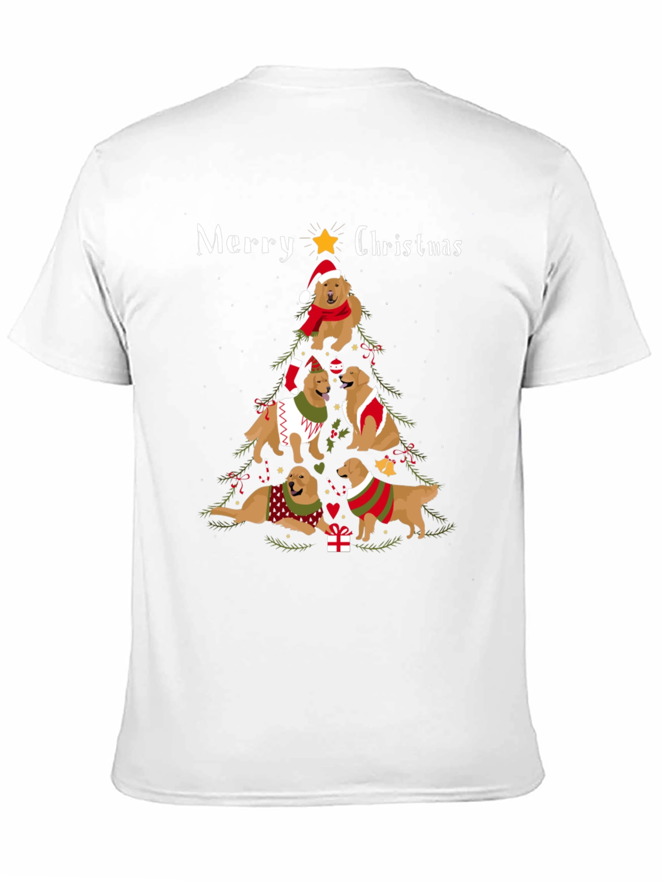 Golden Retriever Christmas Tree T-Shirt