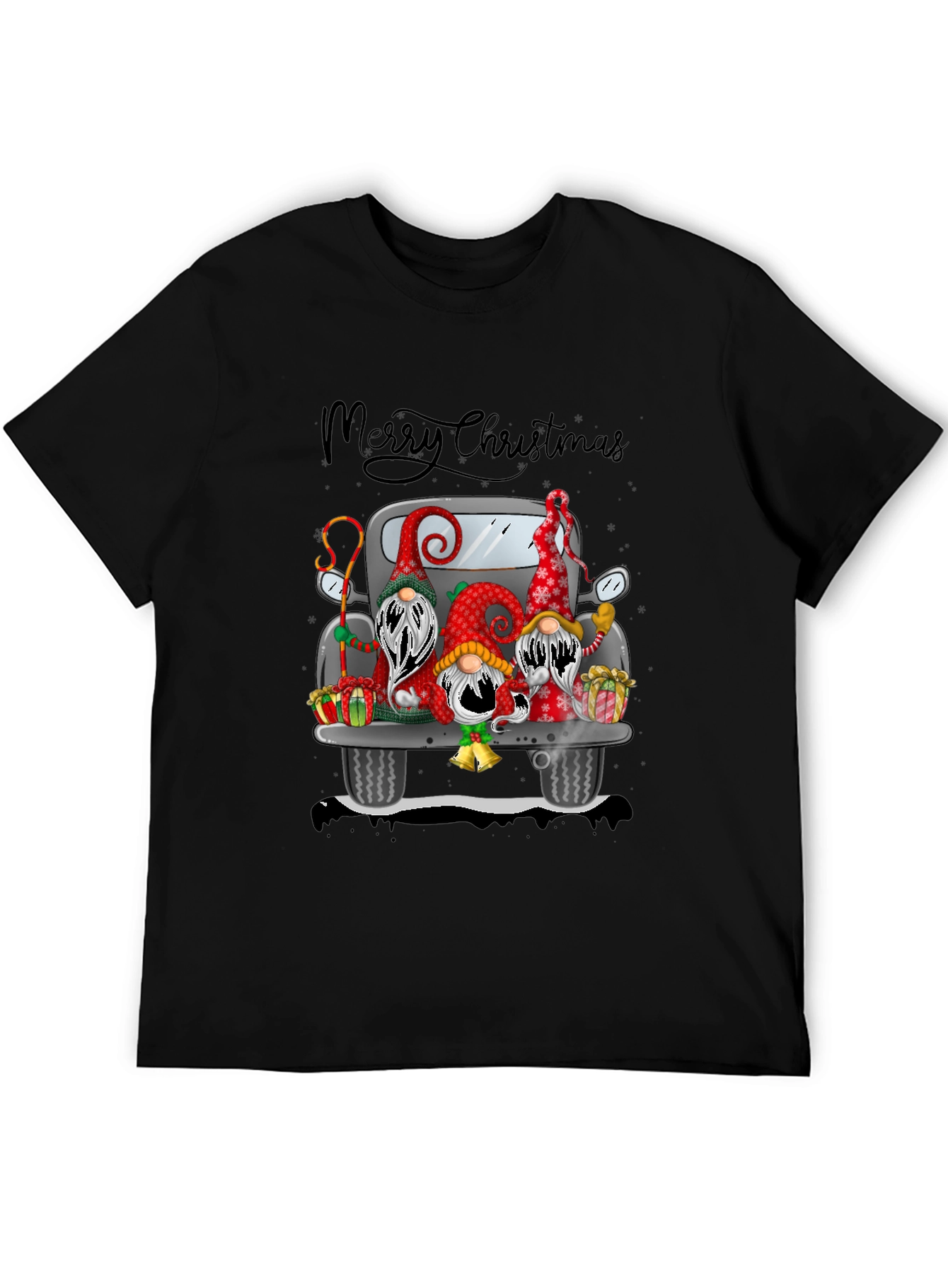 Christmas Gnome Truck T-Shirt - Festive Holiday Tee