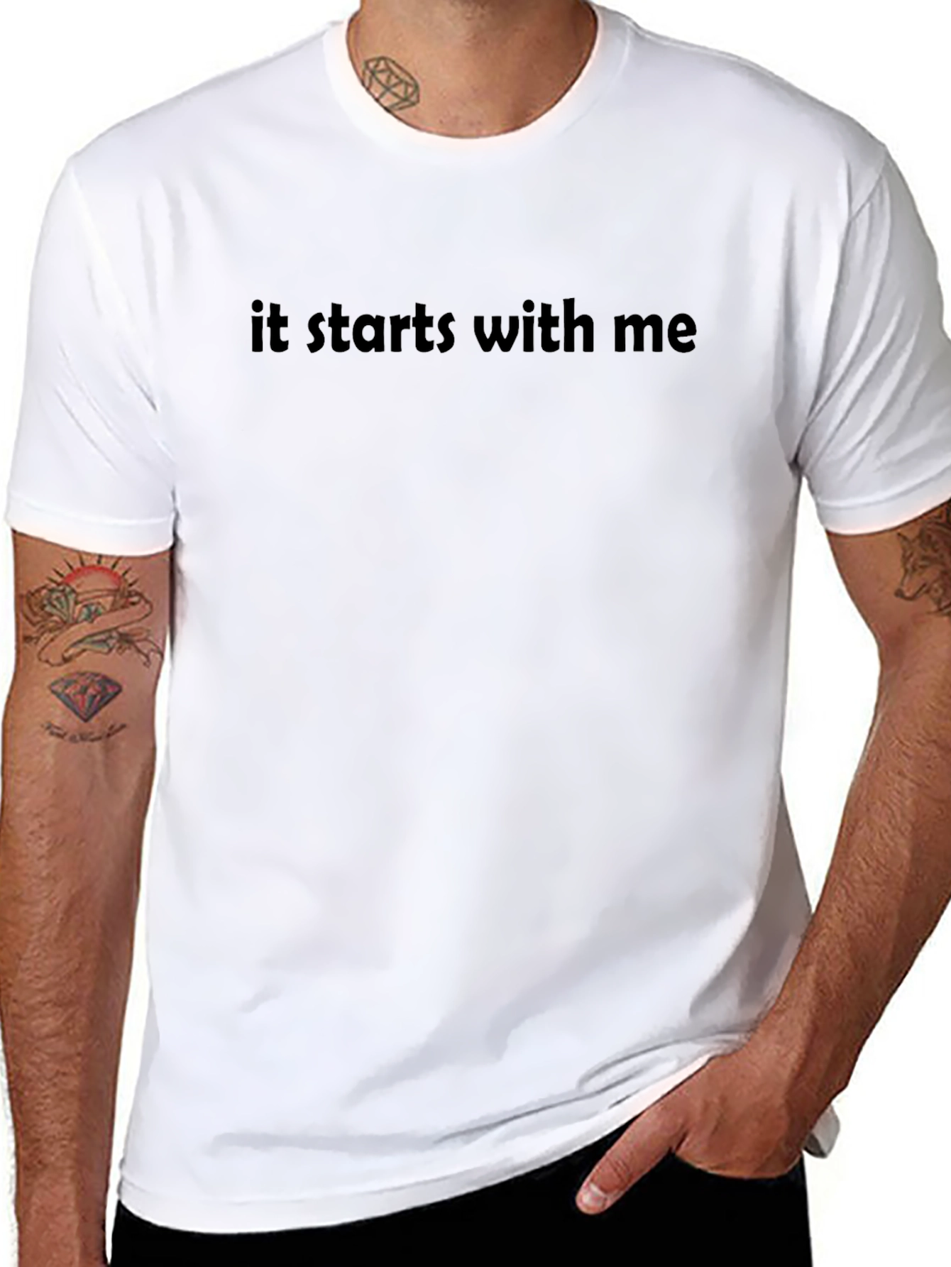 It Starts With Me Graphic T-Shirt - Black