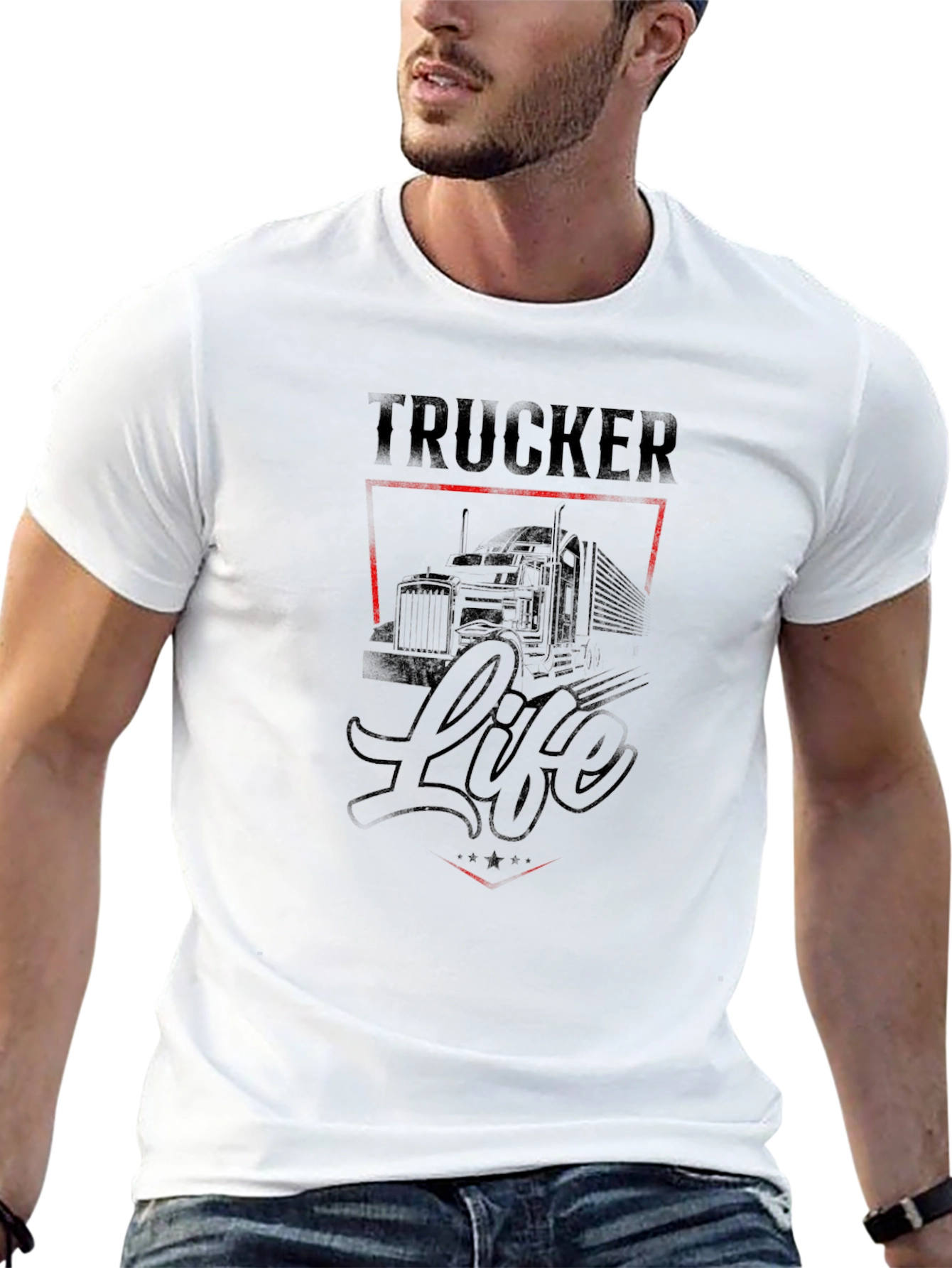 Trucker Life Graphic T-Shirt