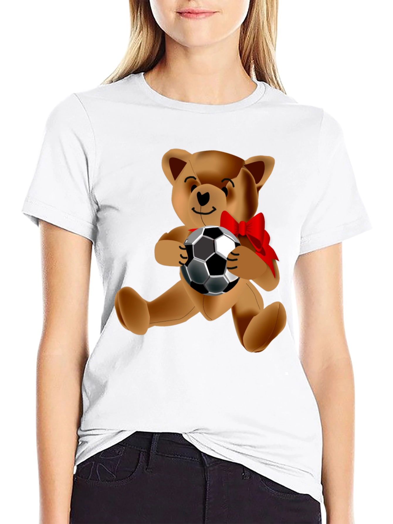 Teddy Bear Soccer T-Shirt - Novelty Design