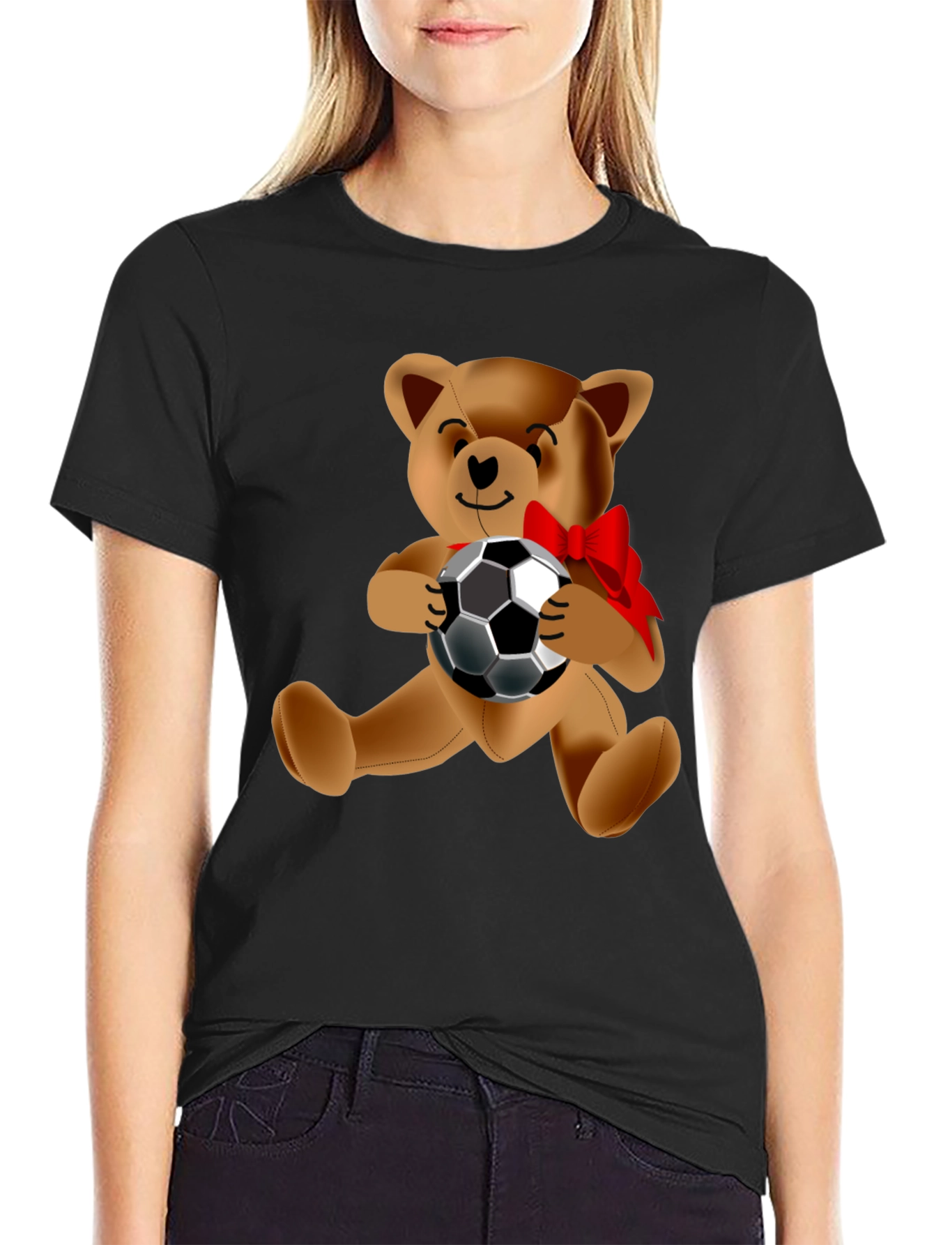 Teddy Bear Soccer T-Shirt - Novelty Design
