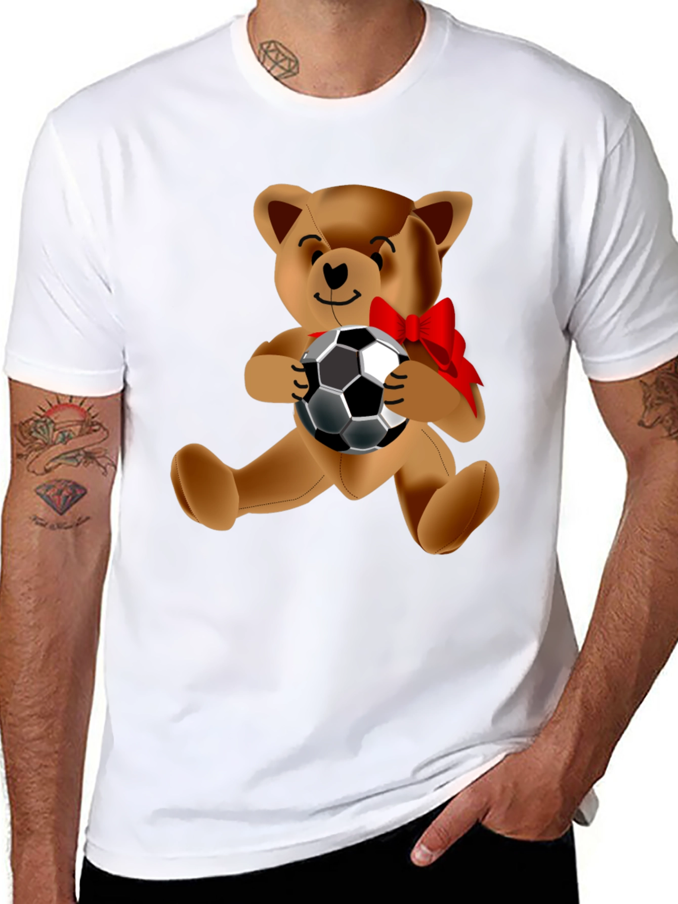 Teddy Bear Soccer T-Shirt - Novelty Design