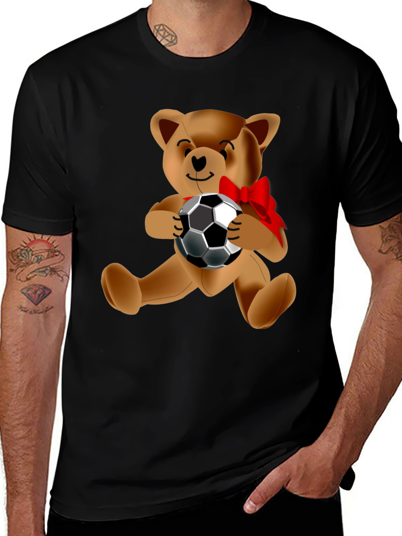 Teddy Bear Soccer T-Shirt - Novelty Design