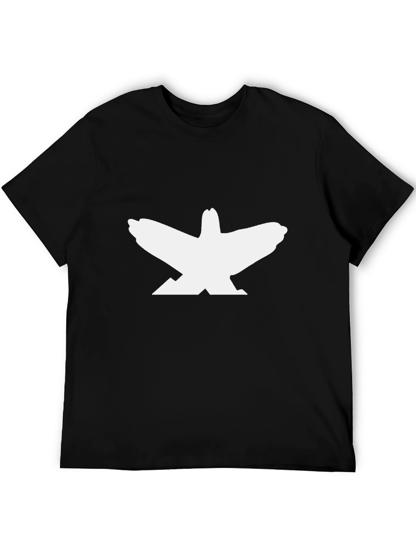 Black T-Shirt with Bird Graphic
