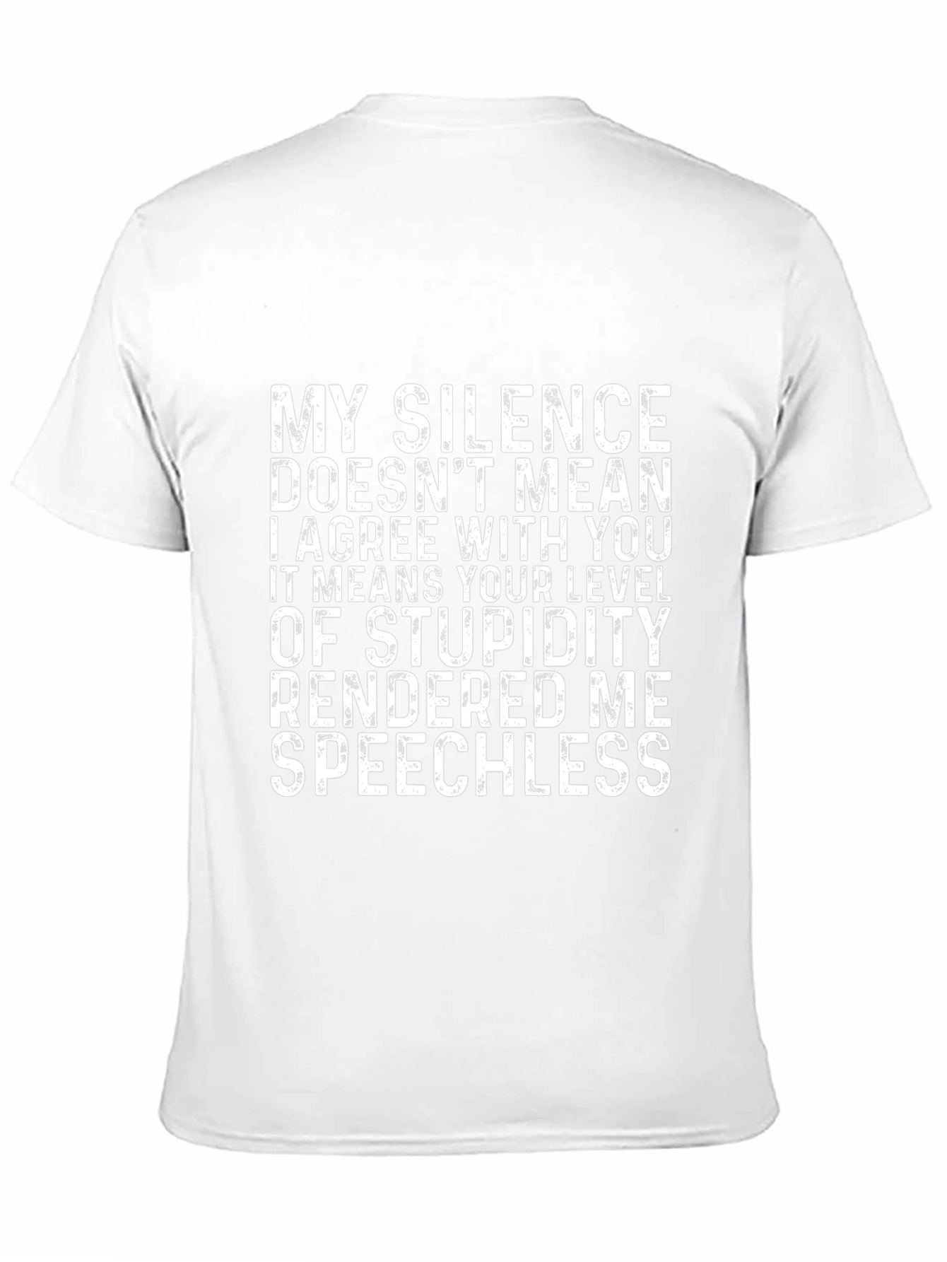 Funny Silence Speechless Novelty Graphic T-Shirt