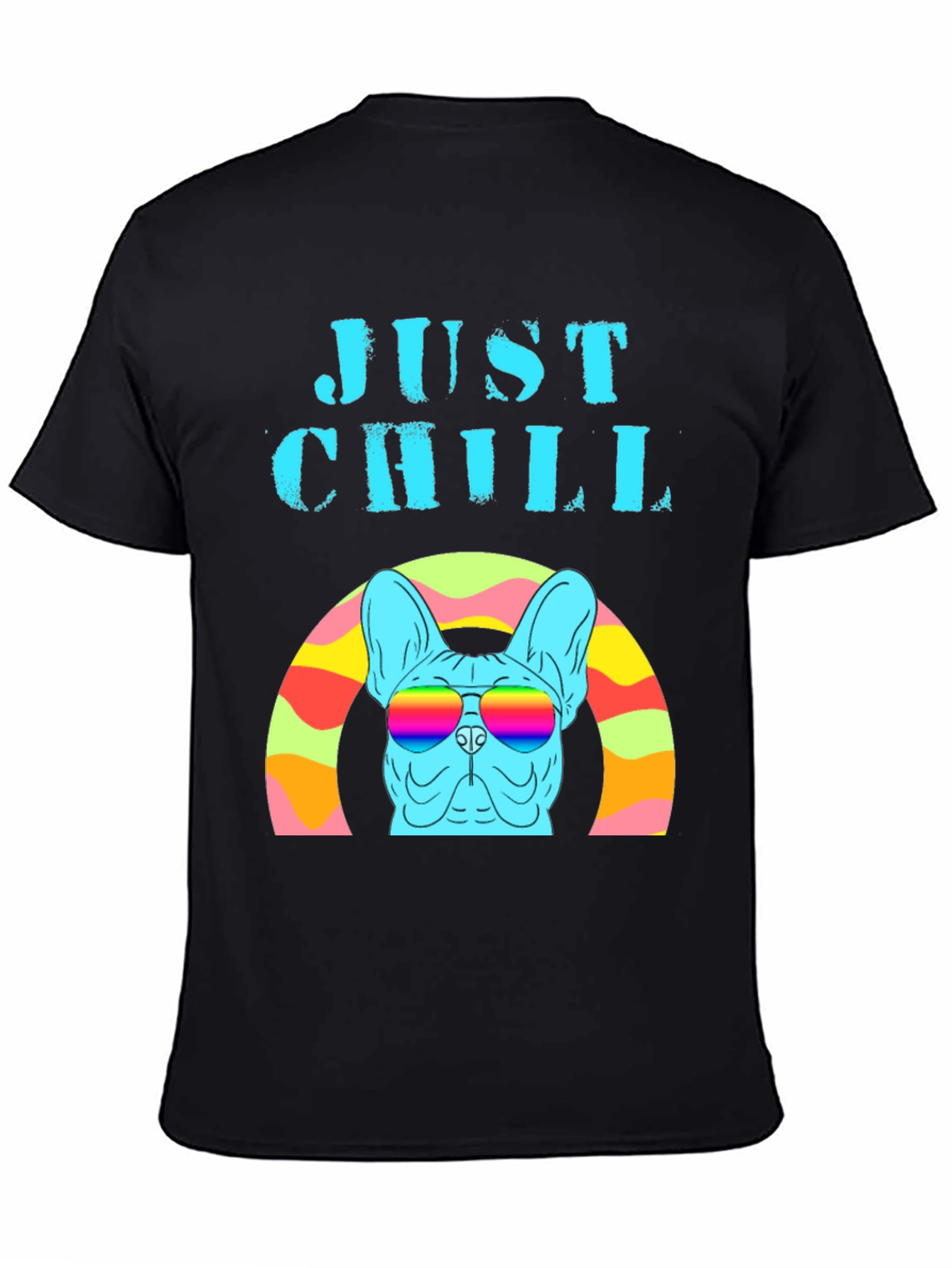 Just Chill French Bulldog Rainbow T-Shirt