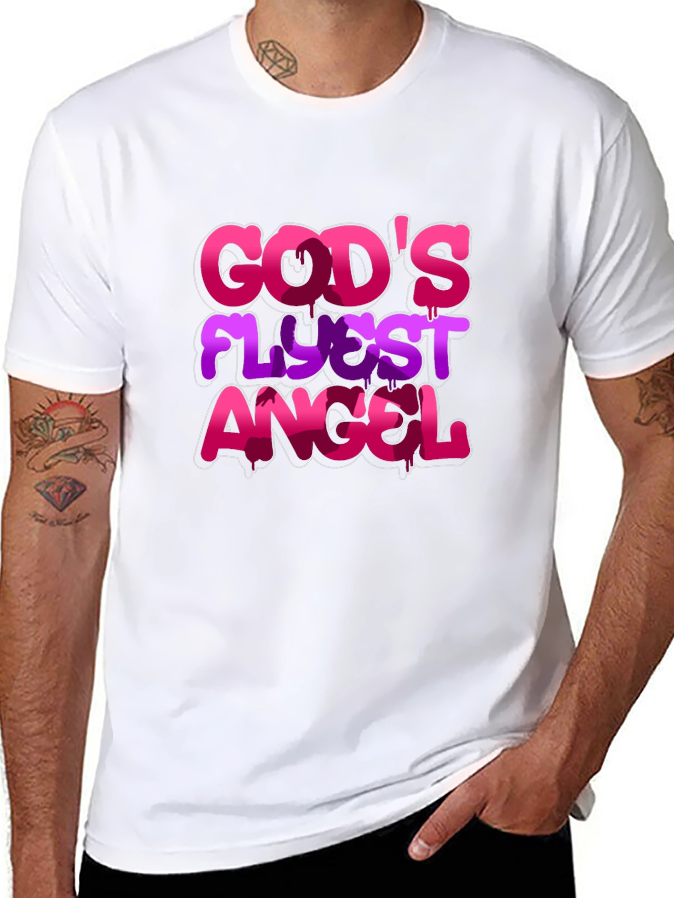 Gods Flyest Angel Graphic T-Shirt