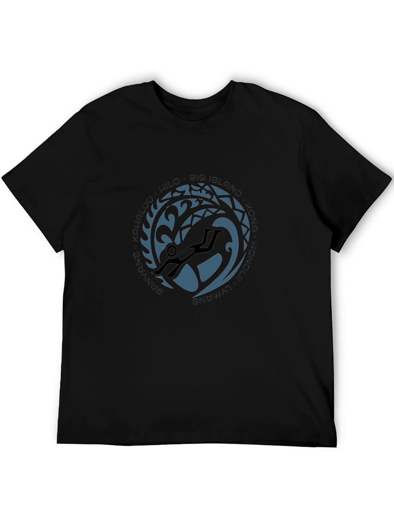 Big Island Hawaii Scuba Diver Black T-Shirt