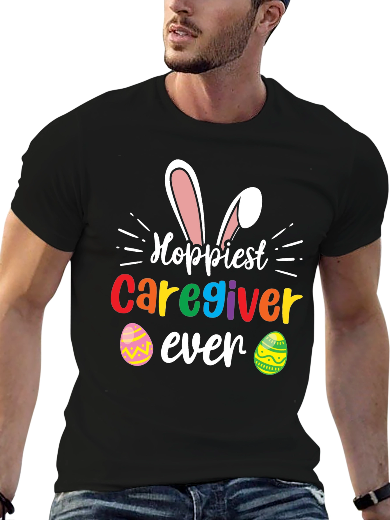 Hoppiest Caregiver Ever Easter T-Shirt
