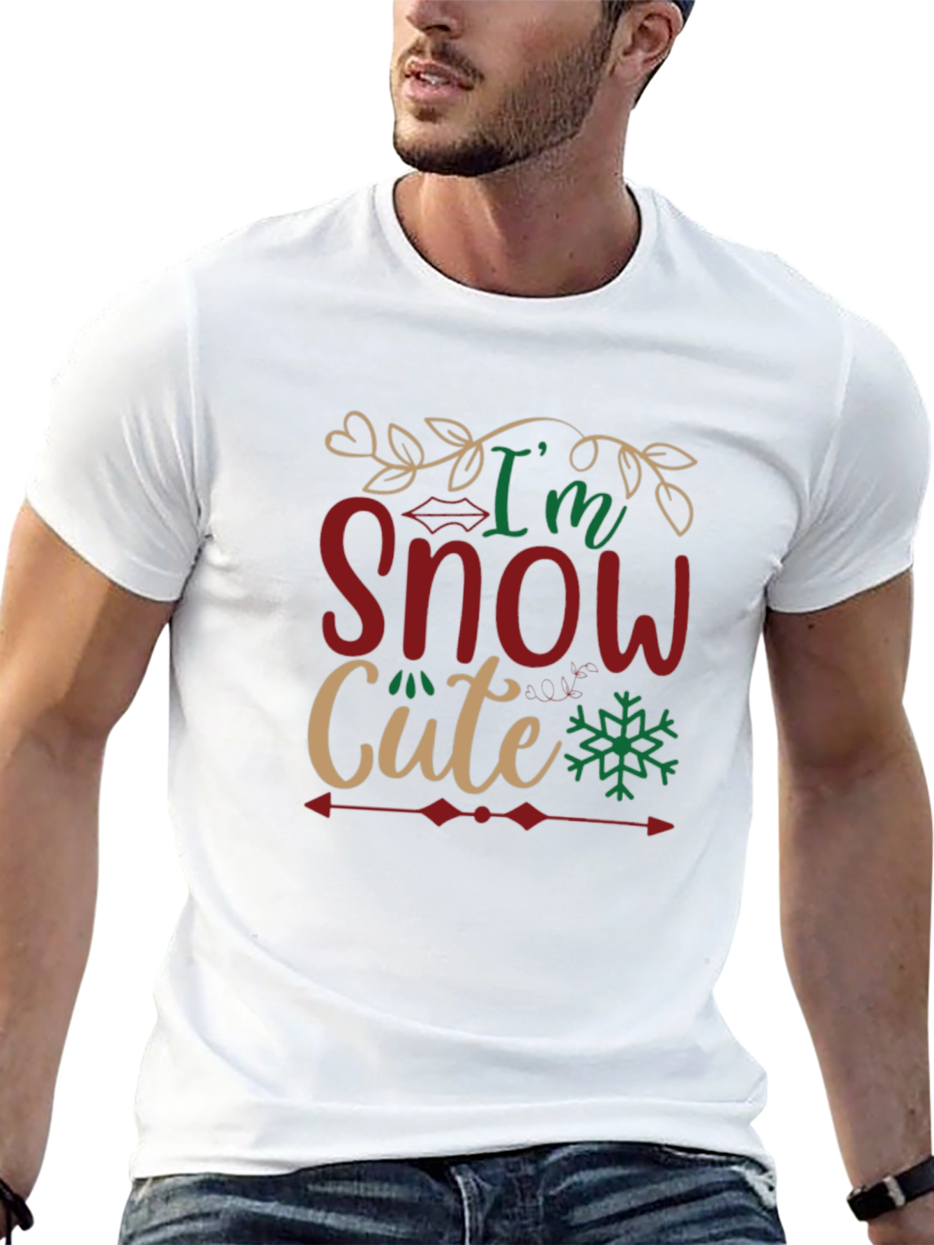 Im Snow Cute Black Graphic T-Shirt