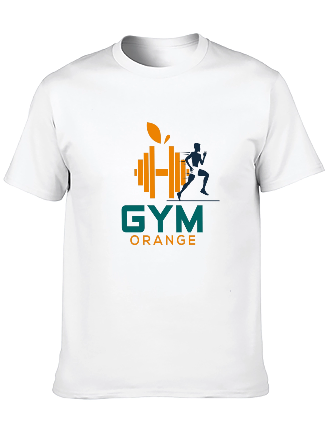 Gym Orange Graphic Tee - Workout Shirt