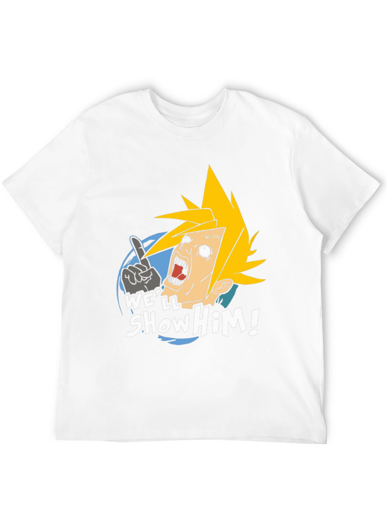 Cartoon Cloud Strife Black T-Shirt