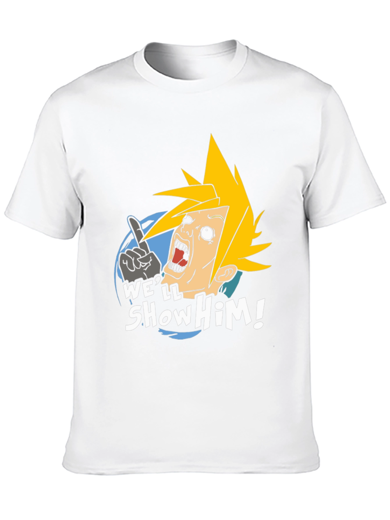 Cartoon Cloud Strife Black T-Shirt