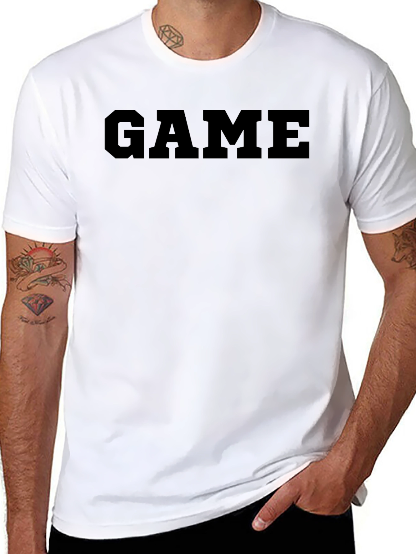 GAME Bold Text Graphic Tee - Stylish Casual Wear