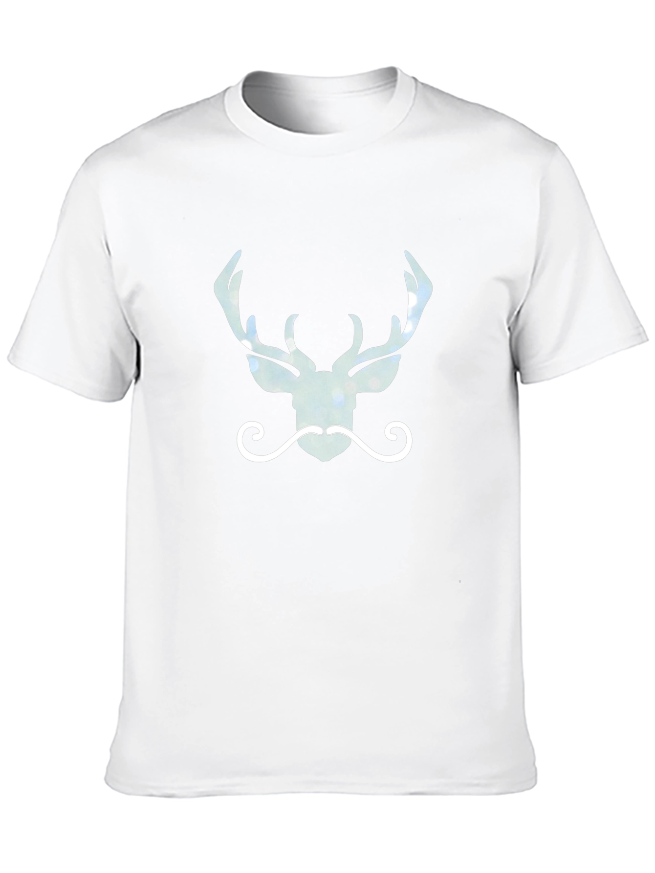 Stylish Deer Antler Graphic Tee - Mens Black T-Shirt
