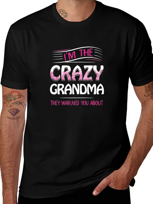Crazy Grandma T-Shirt - Fun Novelty Tee for Grandmas