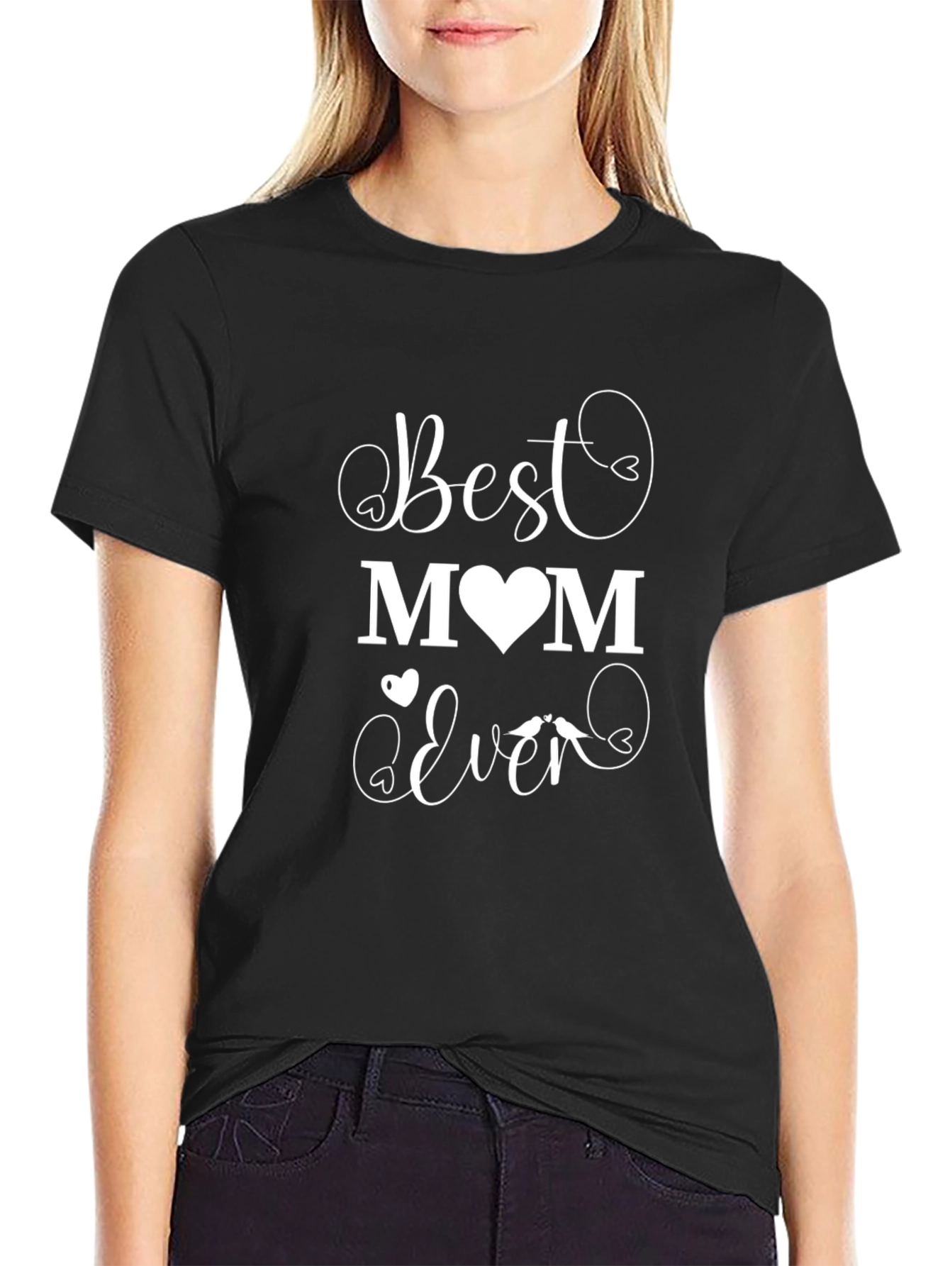 Best Mom Ever Graphic Black T-Shirt