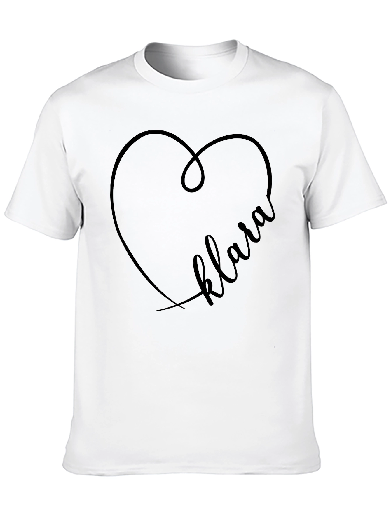 Klara Heart Personalized Black T-Shirt