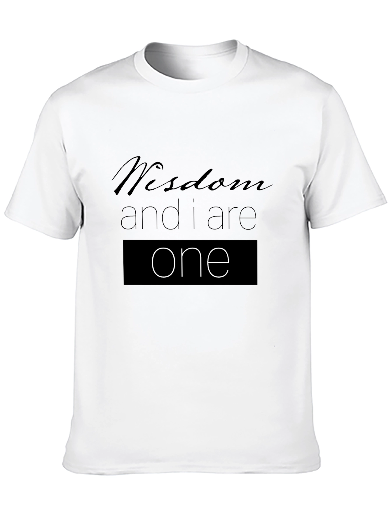 Wisdom and I Are One T-Shirt - Black