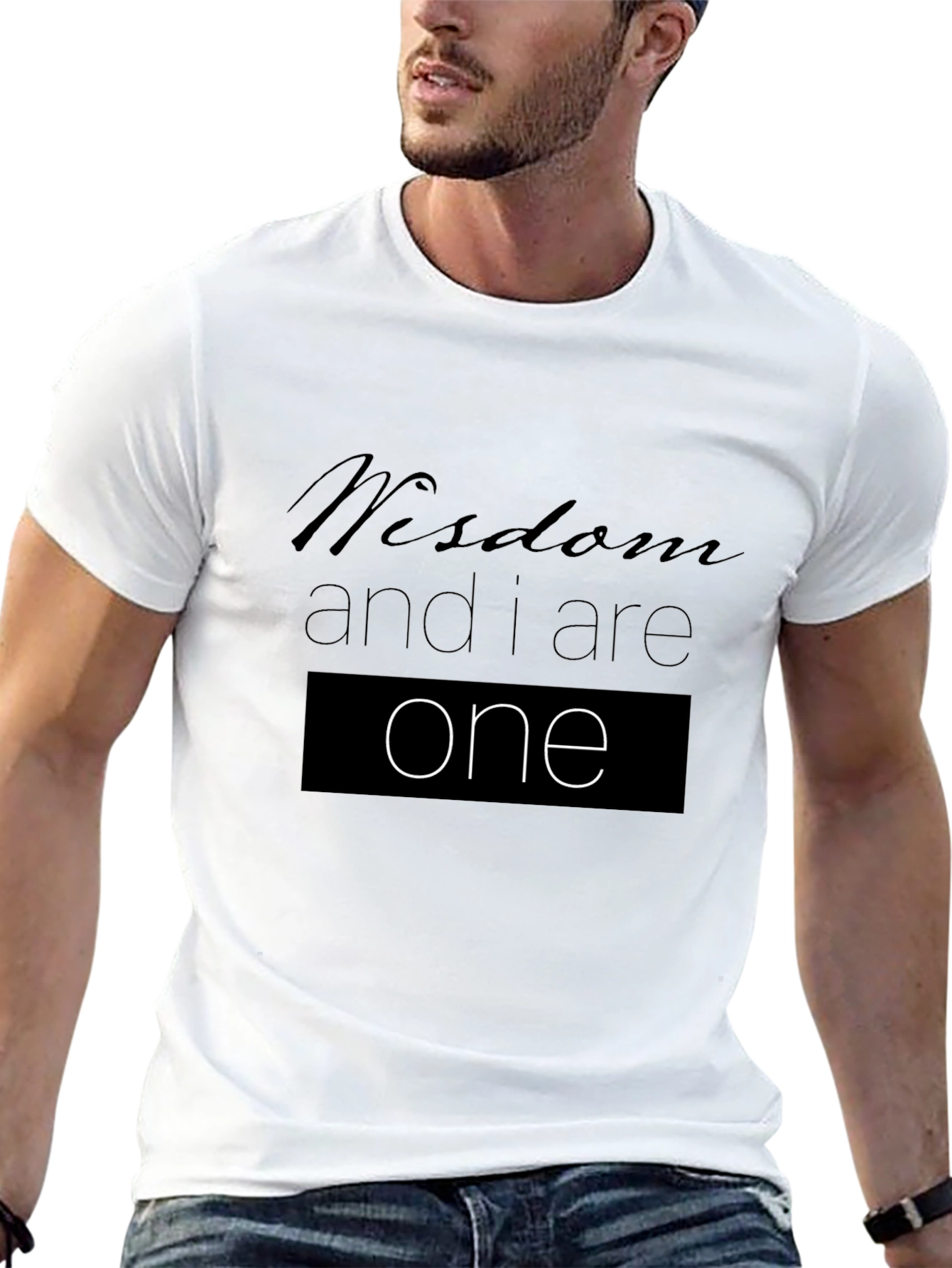 Wisdom and I Are One T-Shirt - Black