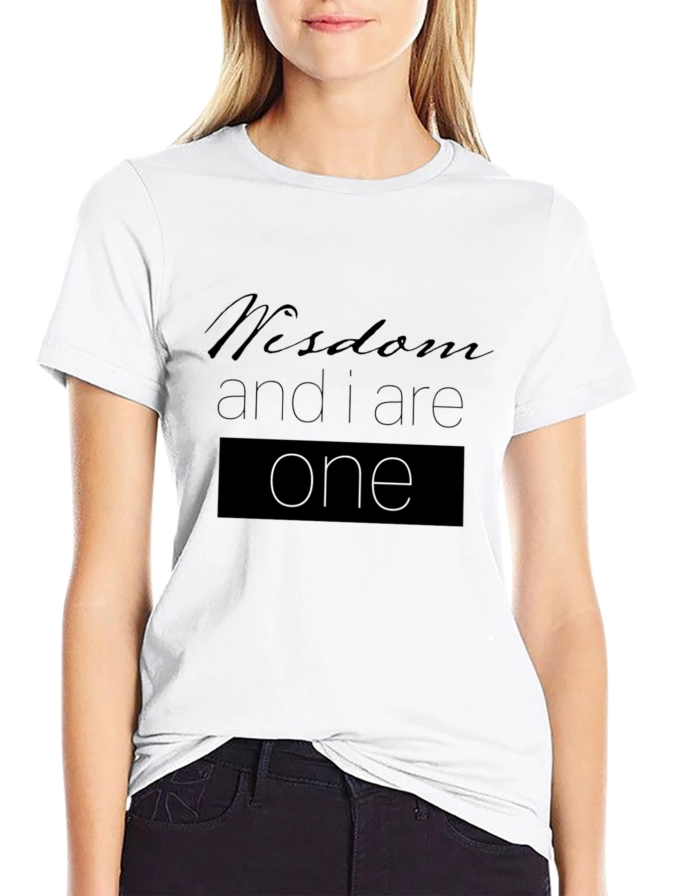Wisdom and I Are One T-Shirt - Black