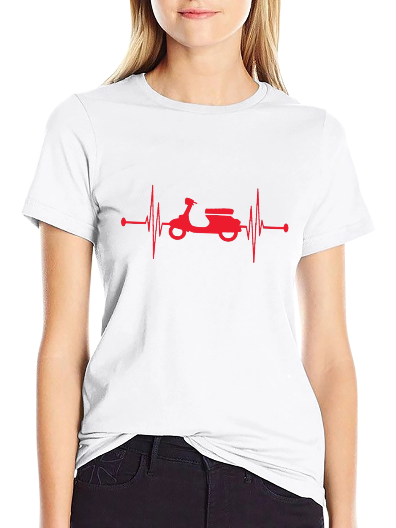 Scooter Heartbeat Graphic Tee - Black