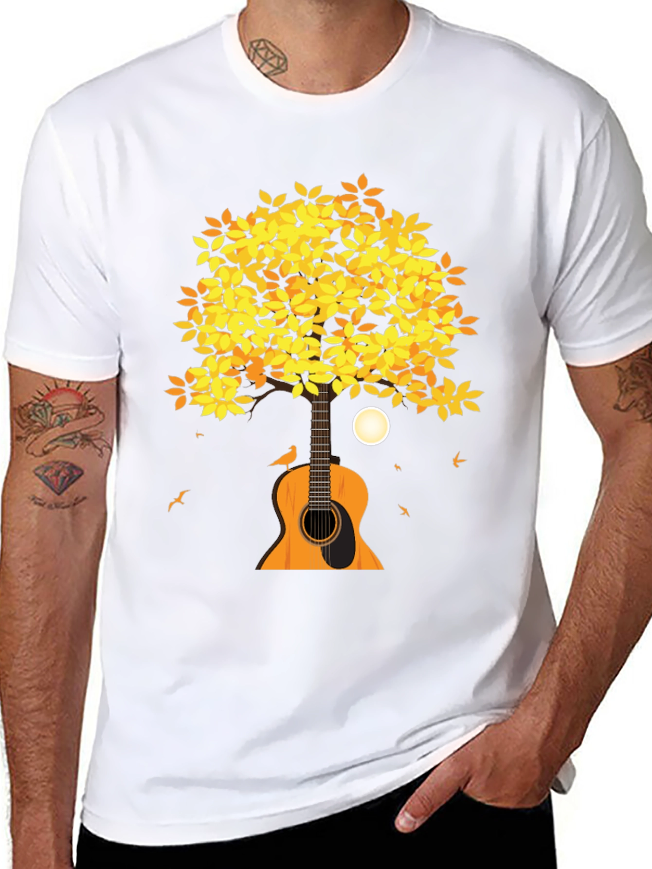 Guitar Tree Graphic Tee - Music Lovers T-Shirt