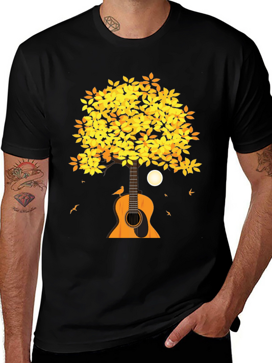 Guitar Tree Graphic Tee - Music Lovers T-Shirt