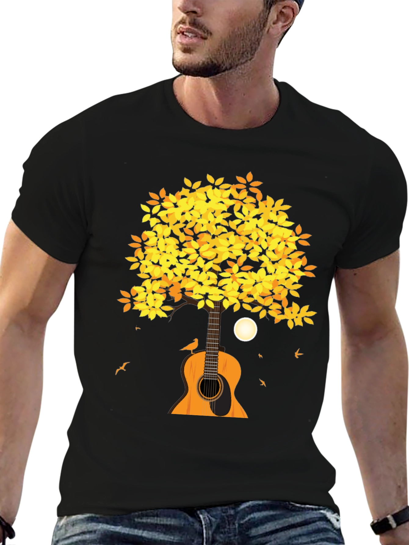 Guitar Tree Graphic Tee - Music Lovers T-Shirt