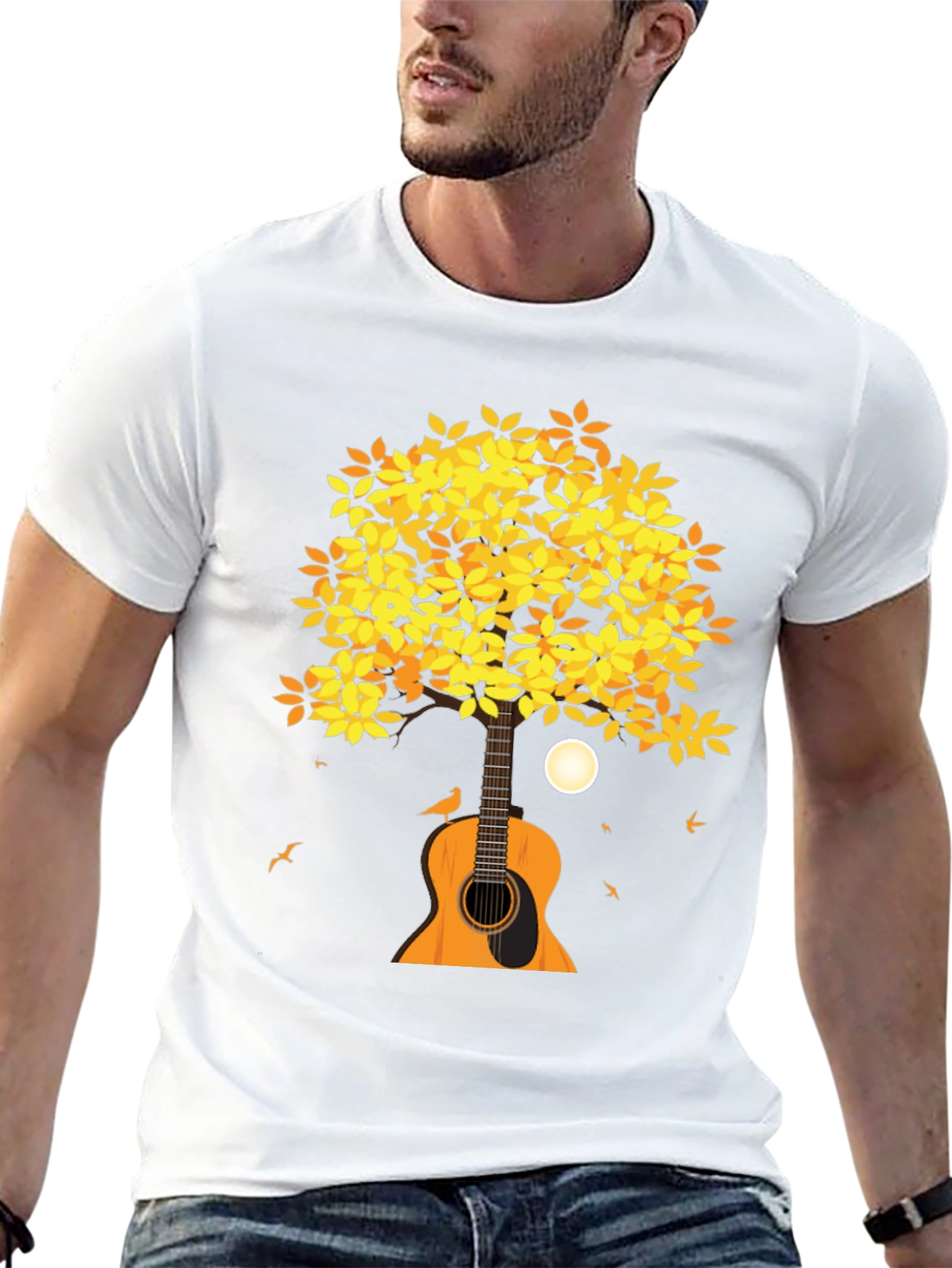 Guitar Tree Graphic Tee - Music Lovers T-Shirt