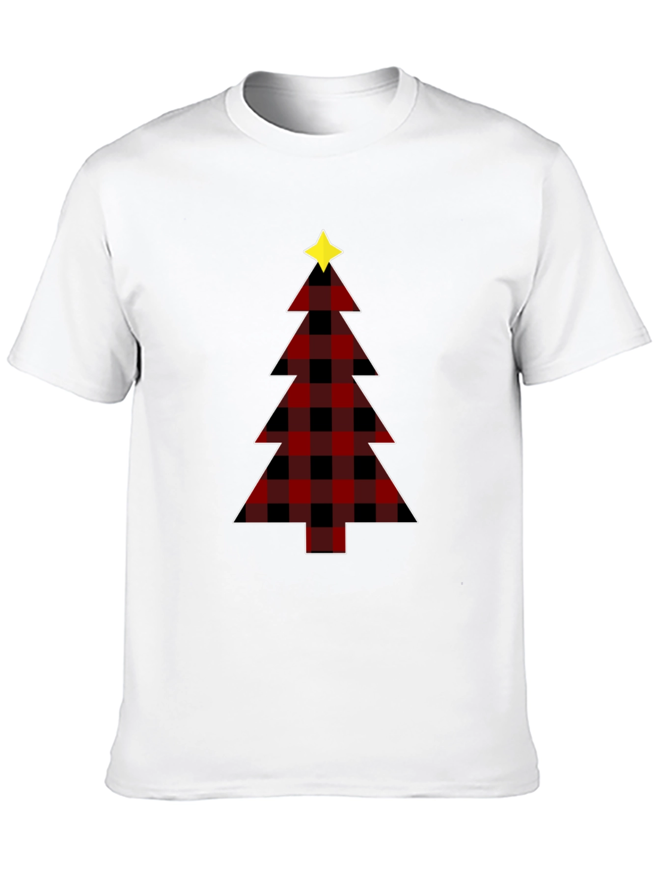 Plaid Christmas Tree Graphic Tee