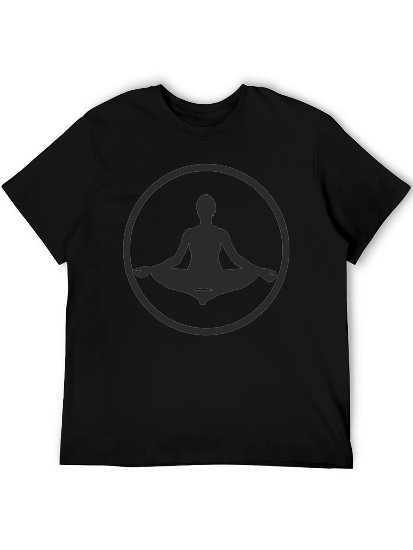 Yoga Pose Graphic Black T-Shirt
