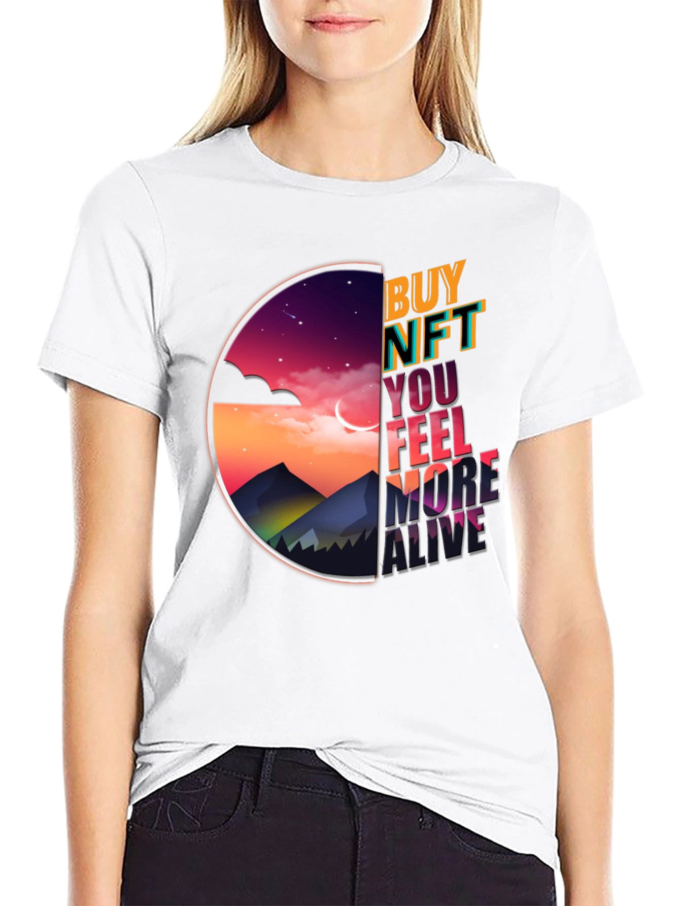 Buy NFT Feel More Alive Graphic Tee