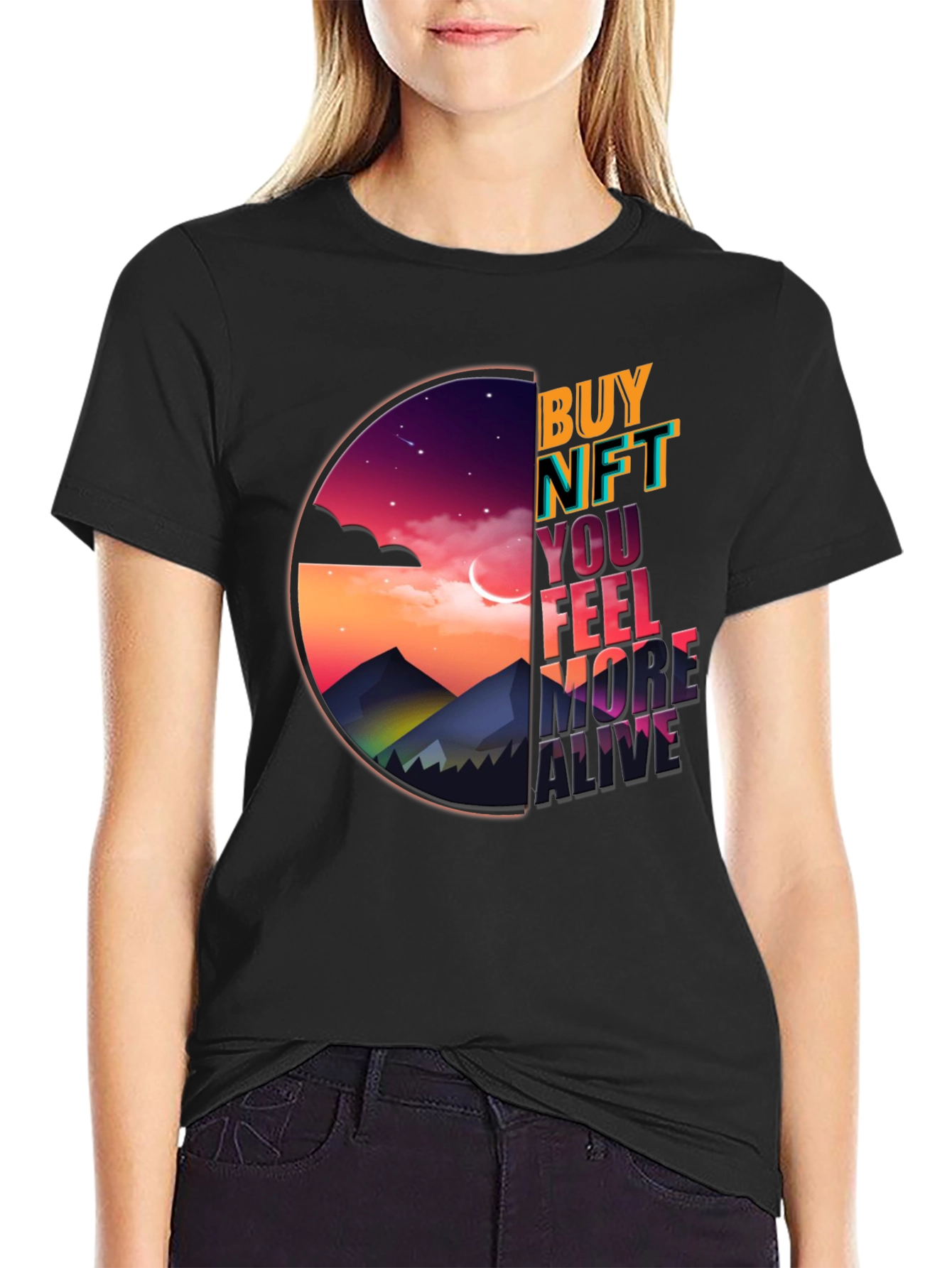 Buy NFT Feel More Alive Graphic Tee