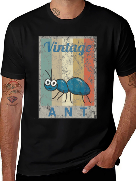 Vintage Ant Graphic T-Shirt - Unique Cartoon Design