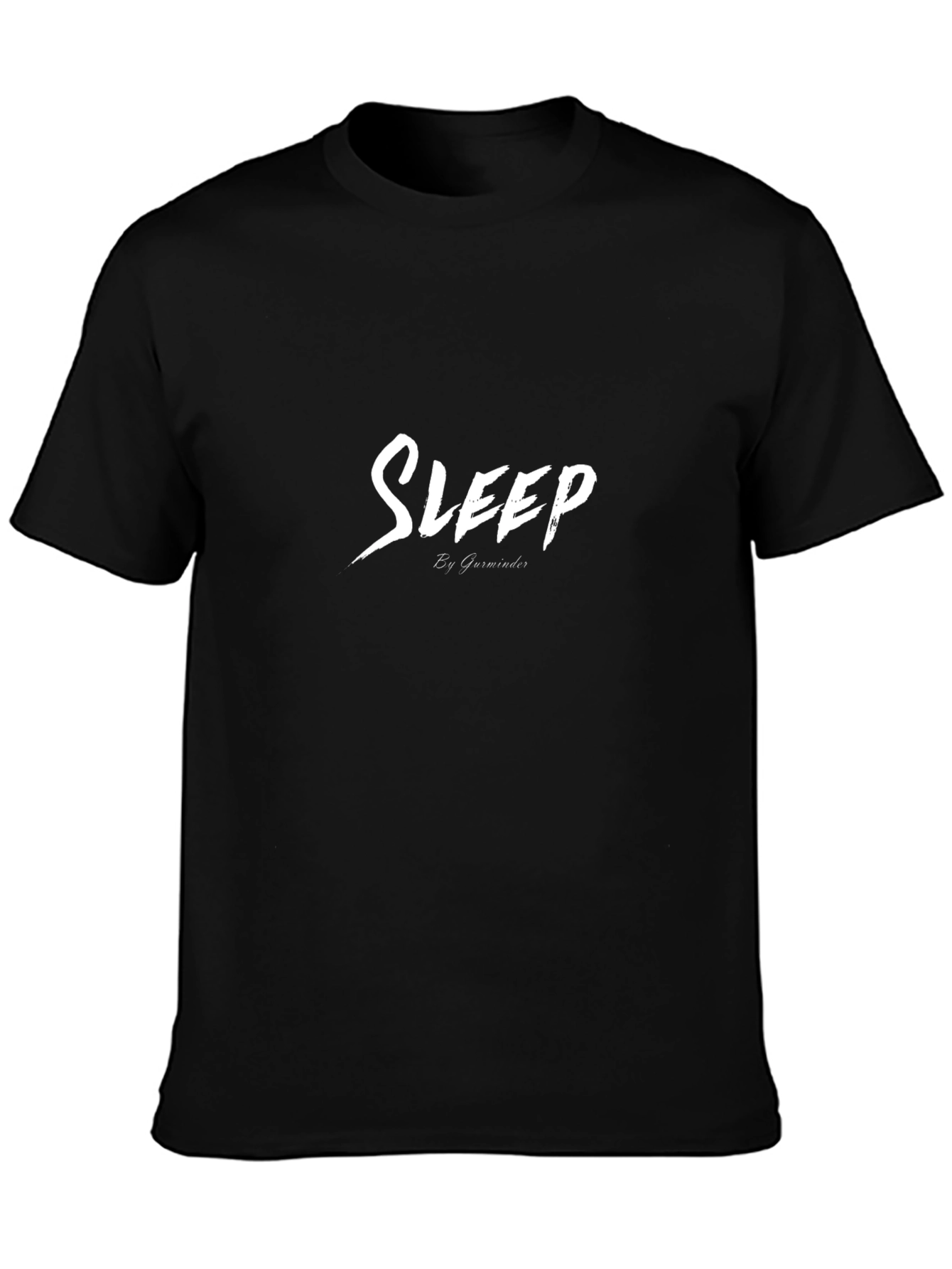 Sleep Graphic T-Shirt - Black Cotton Blend