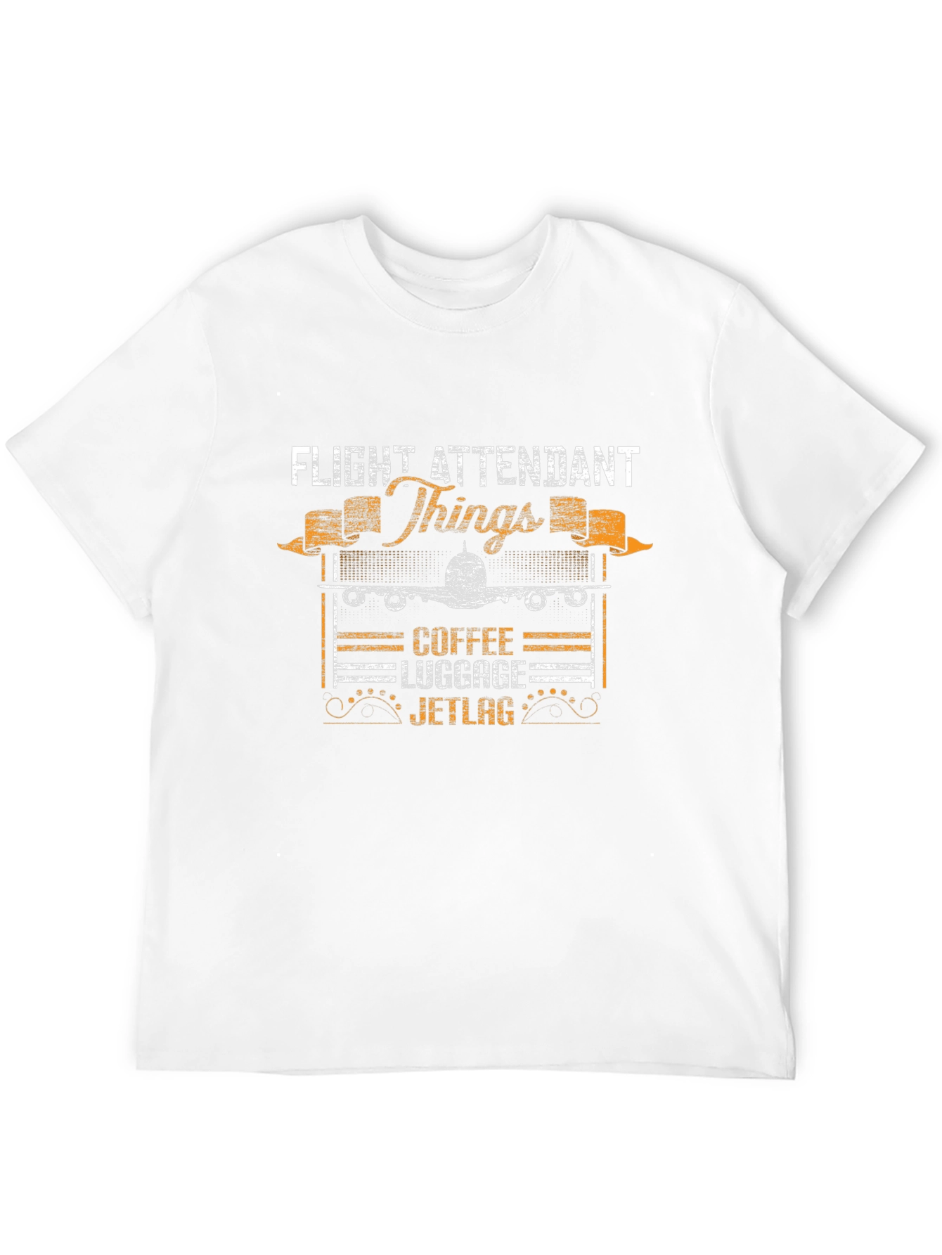 Flight Attendant T-Shirt - Coffee Luggage Jetlag Design