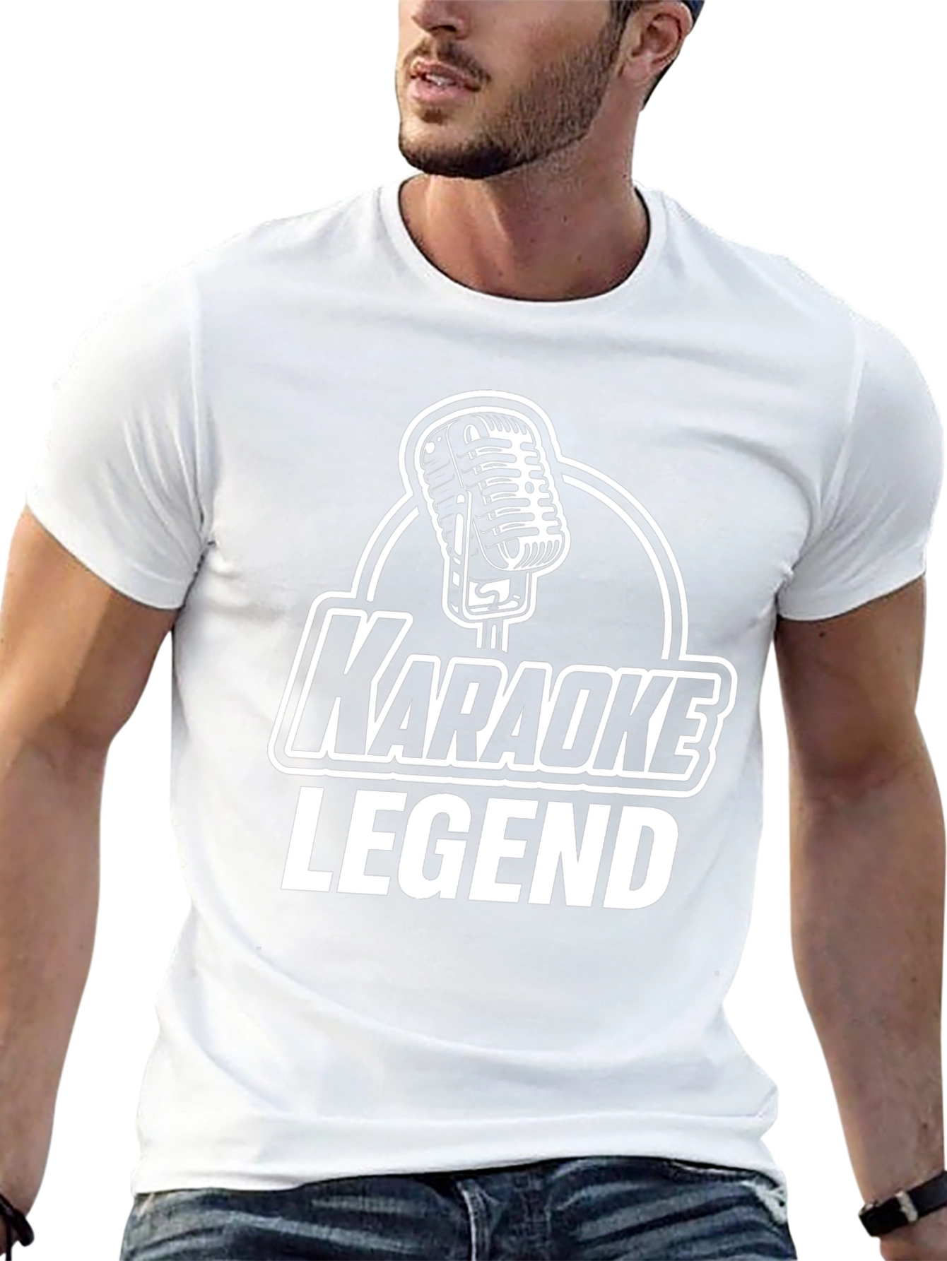 Karaoke Legend T-Shirt - Microphone Graphic Tee
