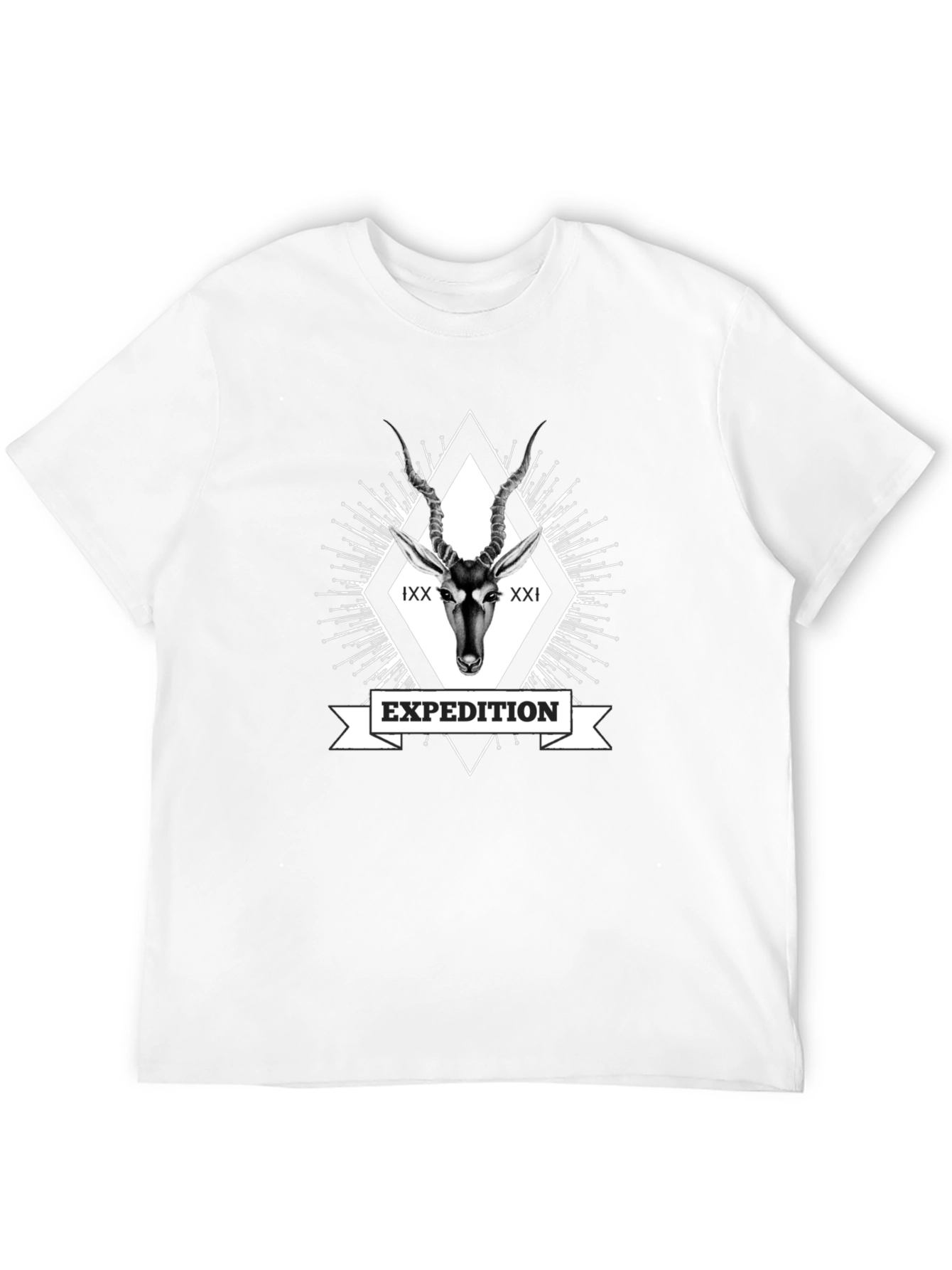 Expedition Graphic Tee - Antelope Design Black T-Shirt