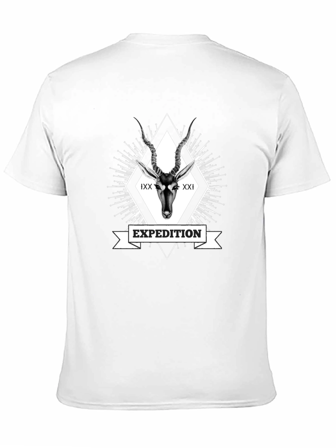 Expedition Graphic Tee - Antelope Design Black T-Shirt