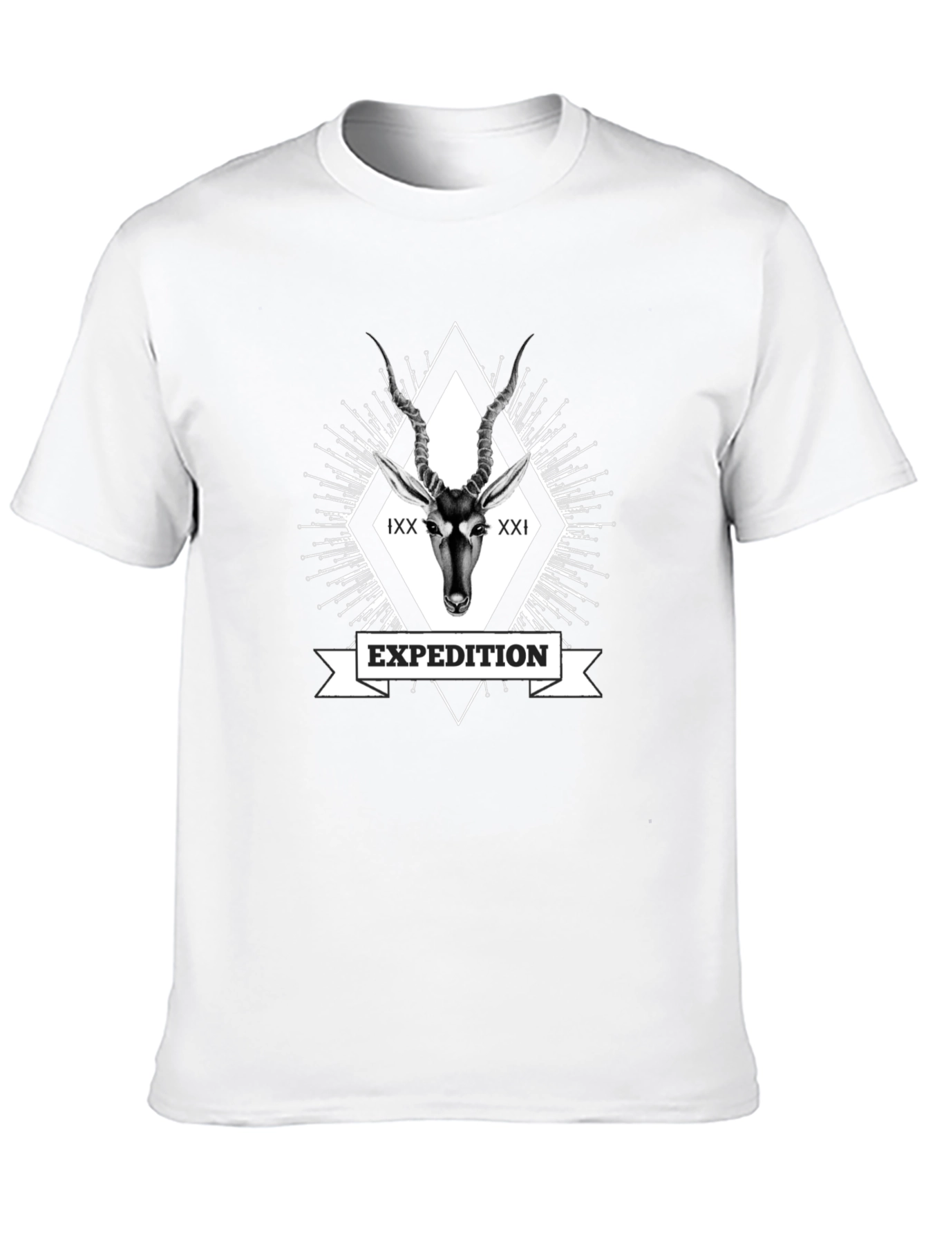 Expedition Graphic Tee - Antelope Design Black T-Shirt
