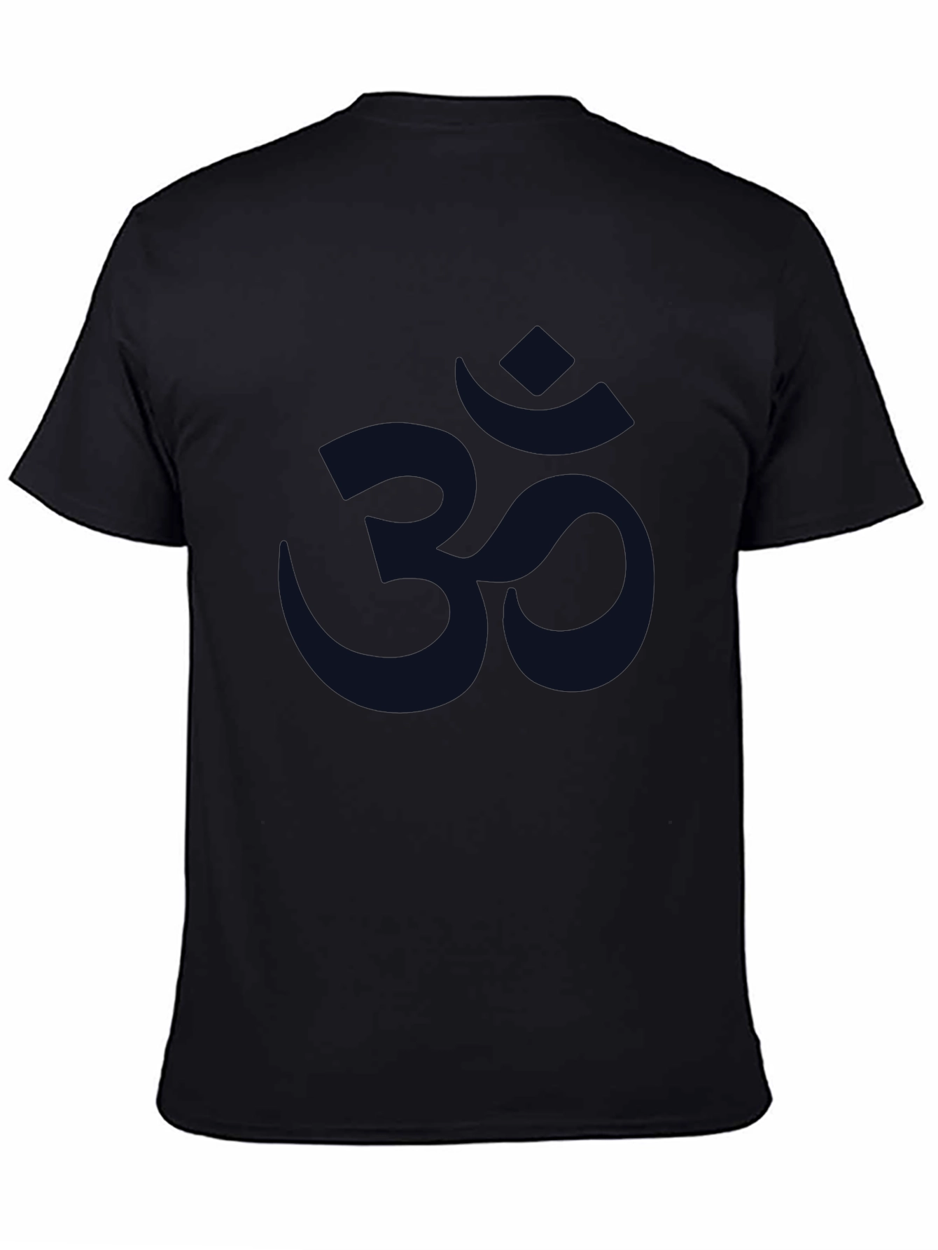 Mens Om Symbol Graphic Print Tee - Black